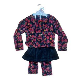 Jitterbug SZ 6x vintage 3-piece velour floral outfit